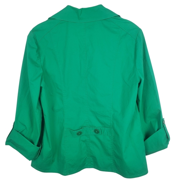 Chico's Green Blazer Lightweight Notched Lapel. 8. B0034 - Picture 6 of 10